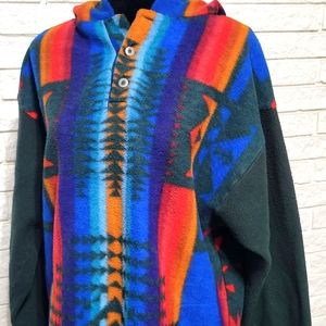 Aztec South West Fleece Extreme Control hip hop Hooded pullover sweater Medium